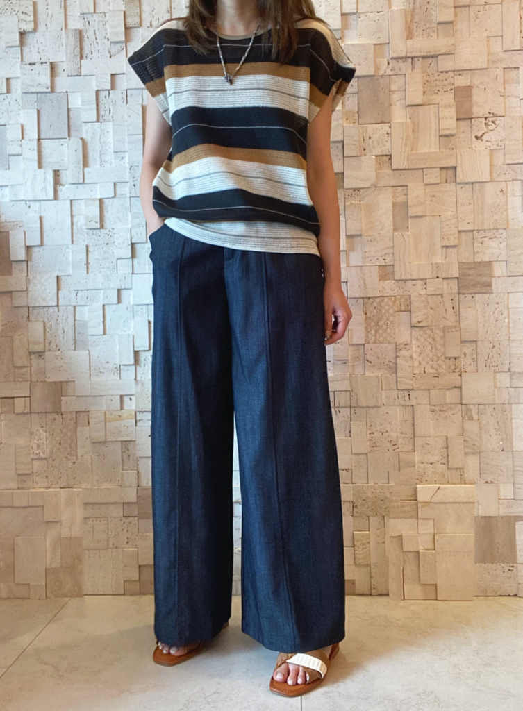 #2078 夏日透氣條紋棉線Top 🌞