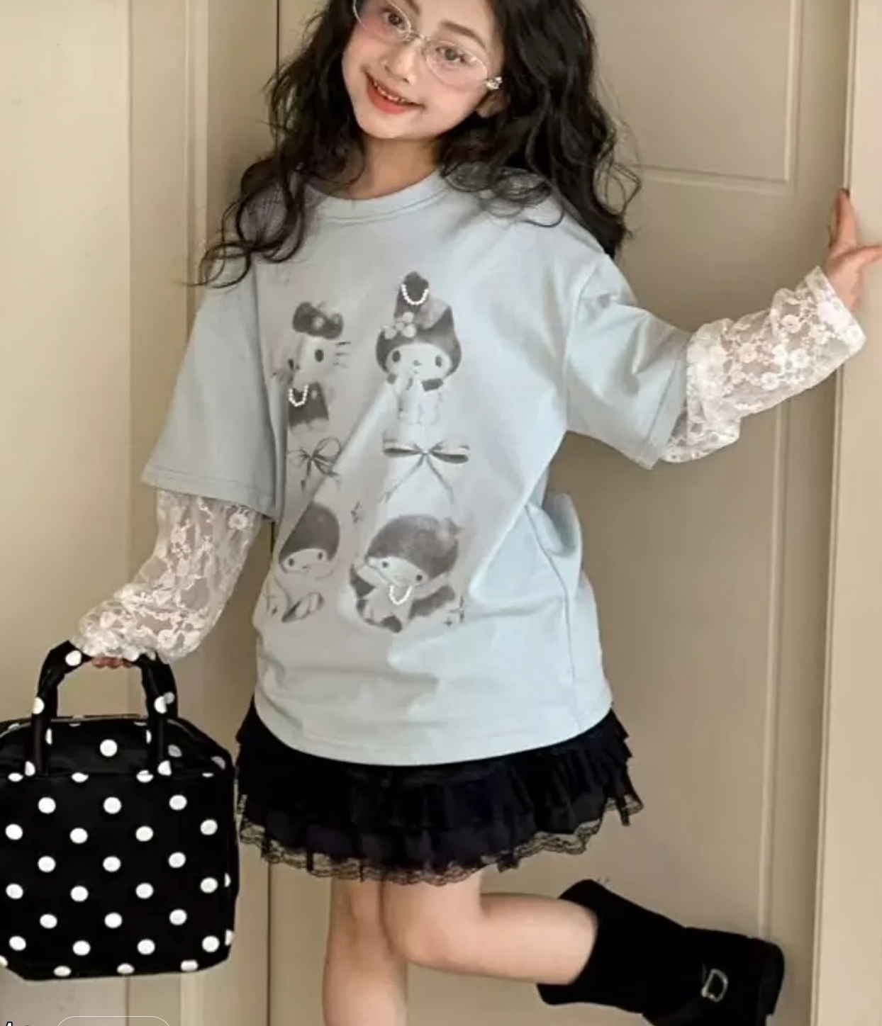 2件起各减$ 10。韓系女孩假兩件上衣 💕超靚 韓系假兩件設計上衣