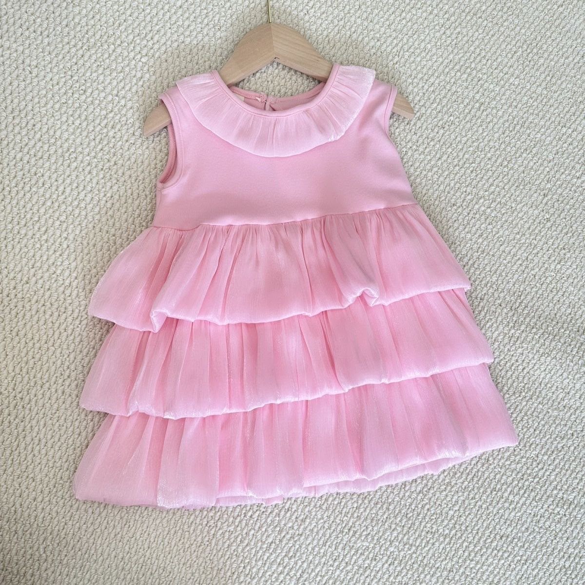 67122405 | Pink Sleeveless Tulle Dress
