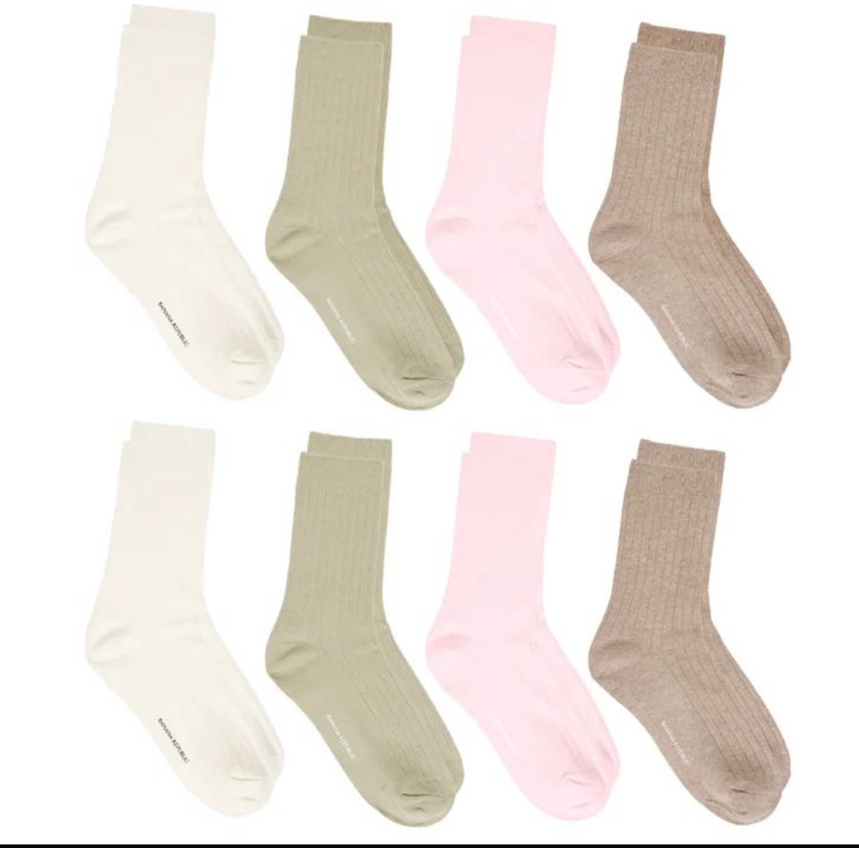 加拿大直送快閃 Banana Republic 羅紋襪（8 對）