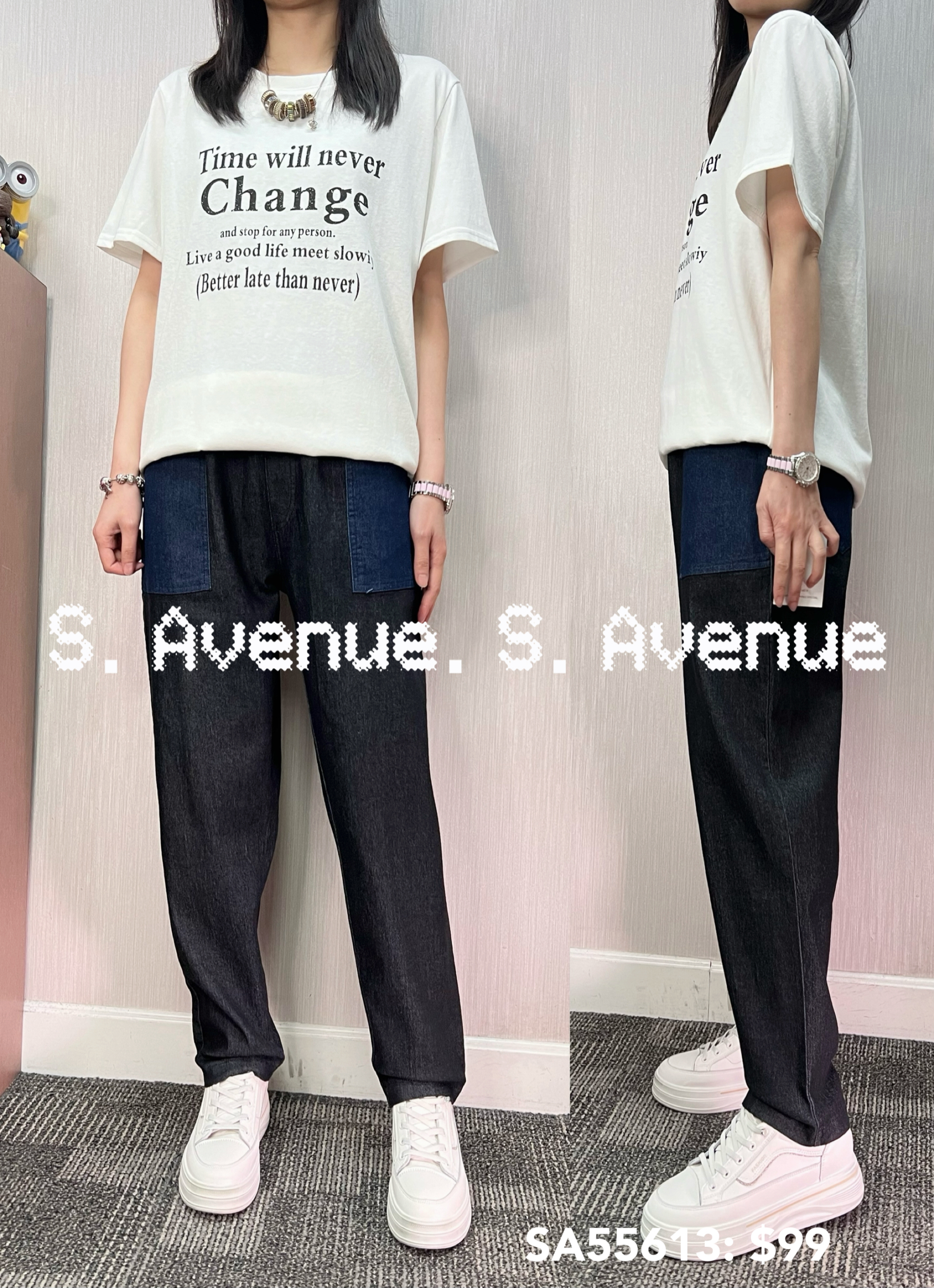 SA55613: 短袖英文字tee