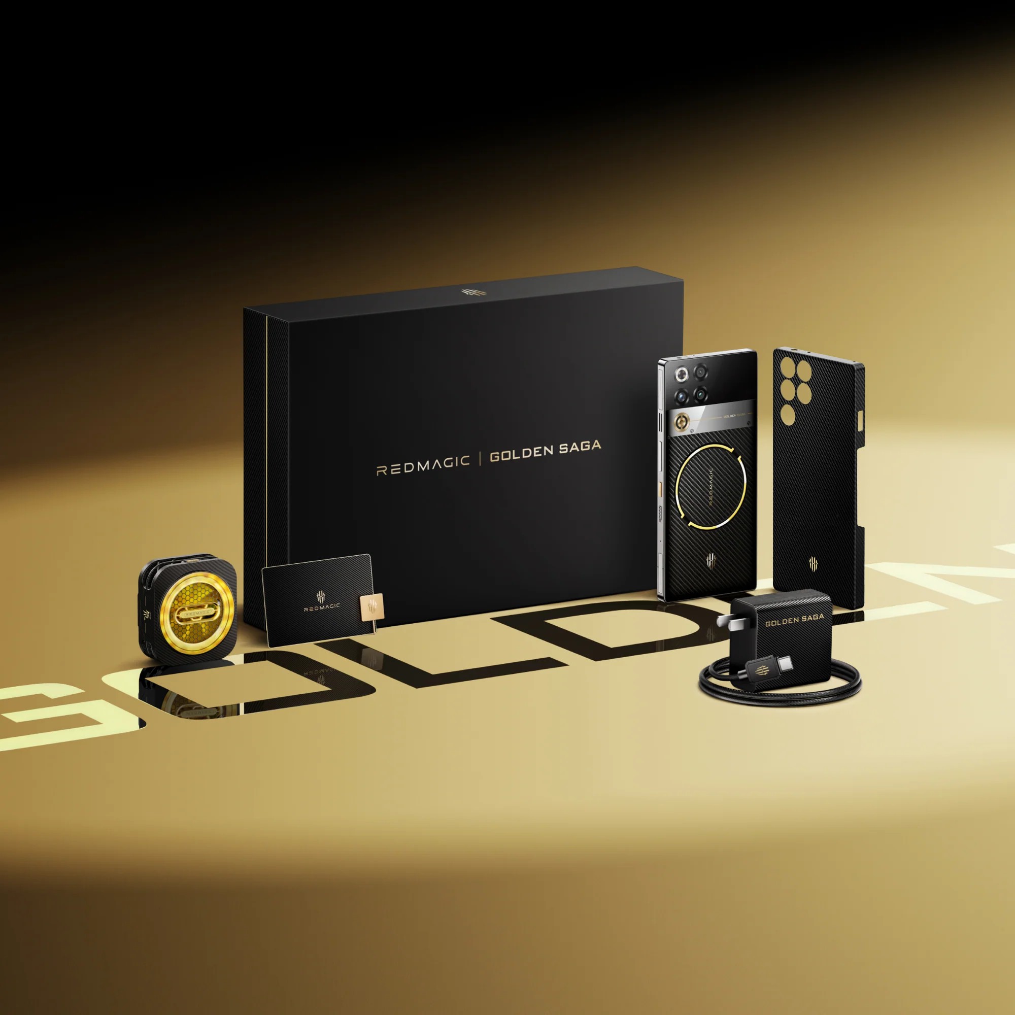 Nubia REDMAGIC 11 Pro Golden Saga 5G | 24GB/1TB 6.85吋 144Hz BOE X10 AMOLED 7500mAh 液冷散熱 渦輪風扇 背部燈效 WiFi7 IPX8 電競手機 限量版 國際版 Gaming Phone Global Version