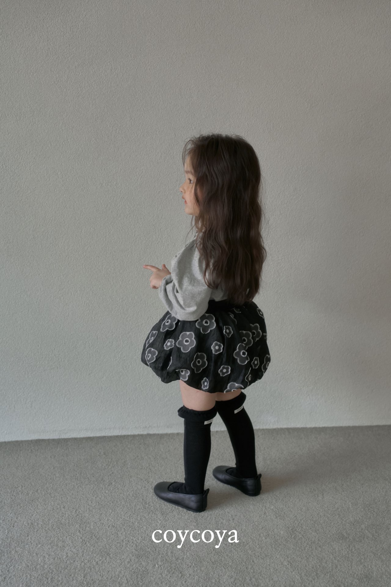 🌸預訂 韓國直送🌸🇰🇷COYCOYA兩色復古立體花花滿印南瓜裙