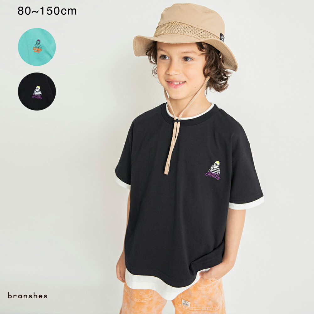 🆕【⭐訂購⭐】🌀 🇯🇵 日本直送🇯🇵 假2件層疊 刺繡 短袖TEE［2款選］🌀[ELCA-0235][260526]