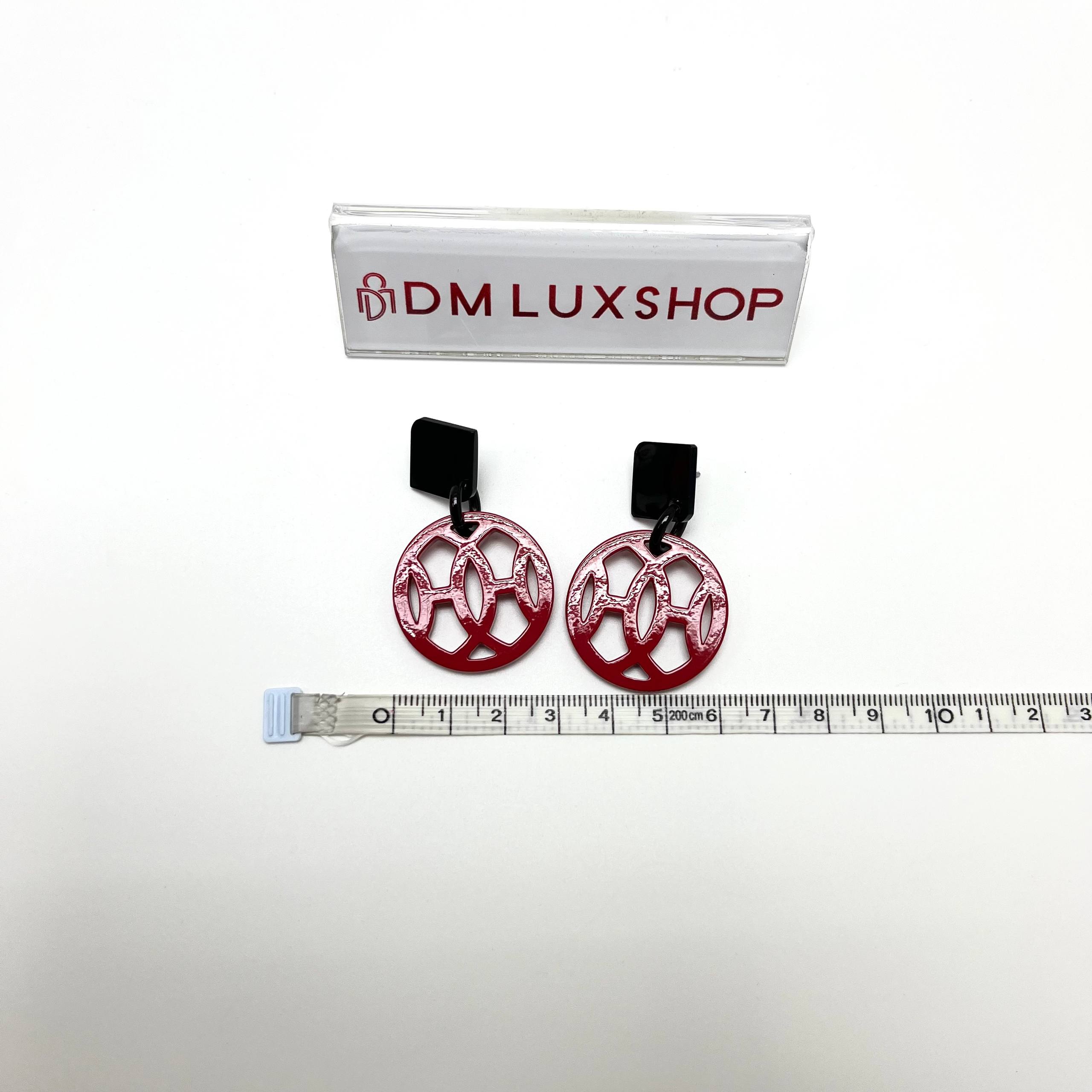 Hermes Red Hava Earrings