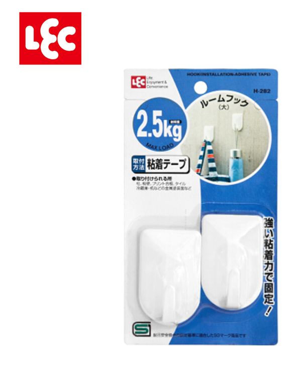 H282/ (Y) 二件裝膠貼掛勾2.5KG/LEC