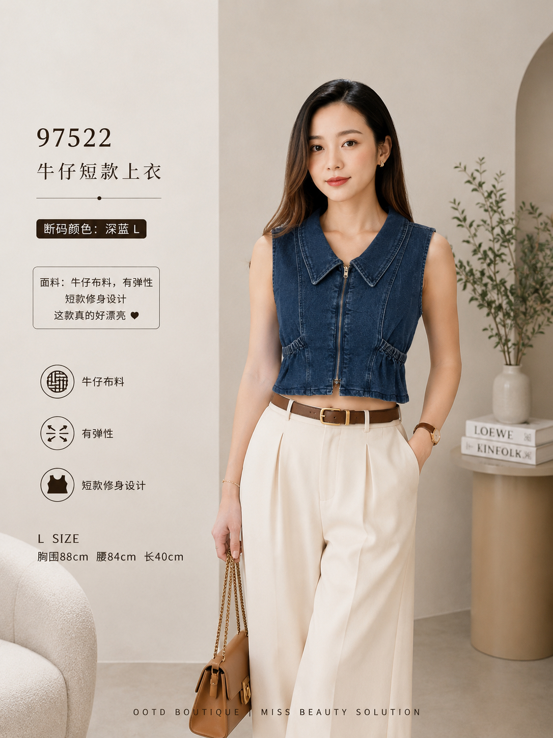 97522 Design Jeans Top