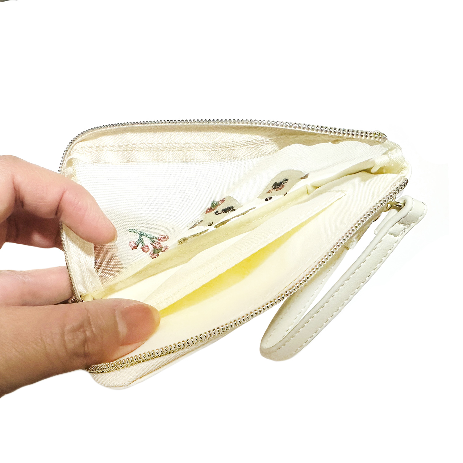 現貨｜日本 Q-LiA 北海道雪之妖精 銀喉長尾山 刺繡 伸縮帶 卡套 / 散紙包 小袋 (09558)