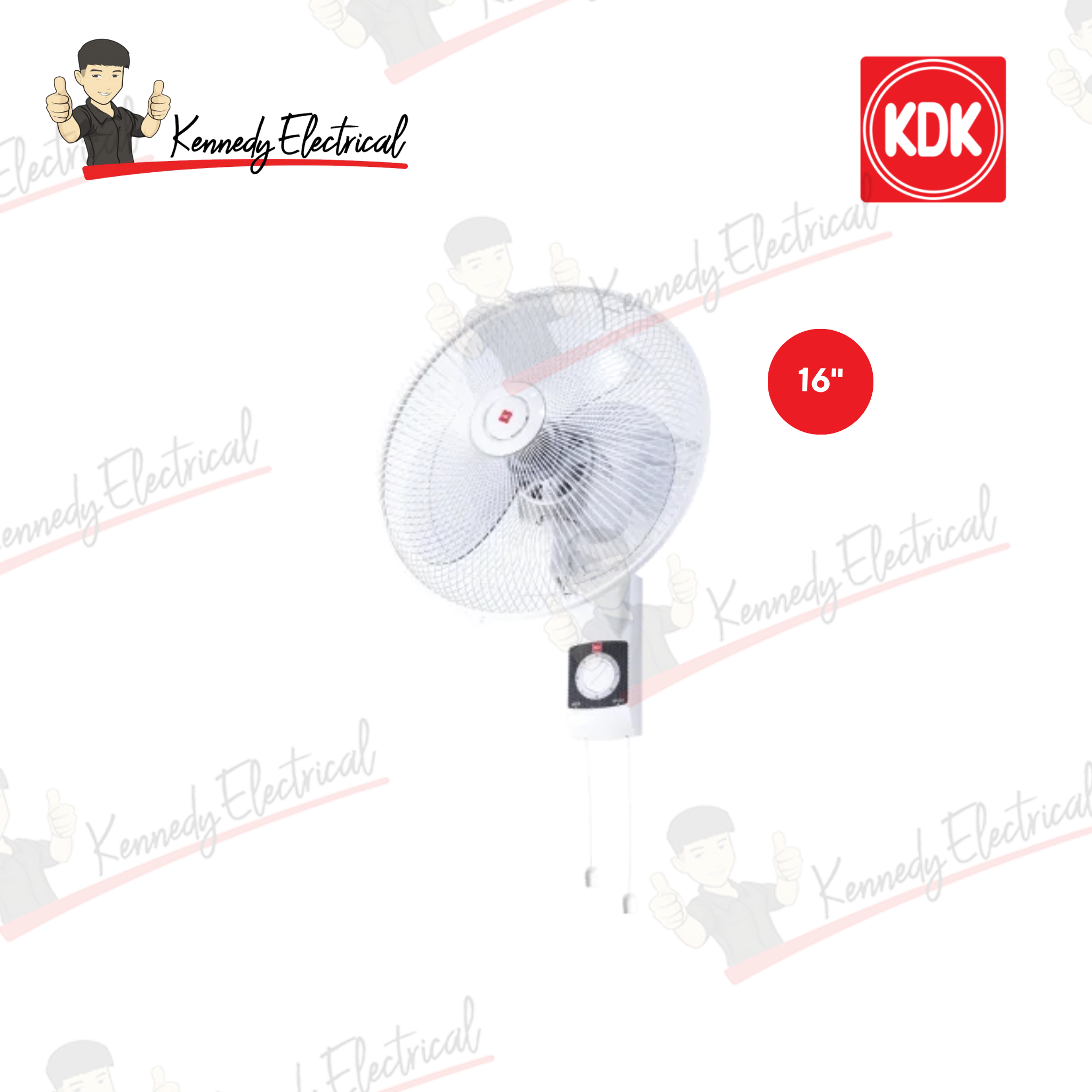 KDK 16" Wall Fan White (KU408)