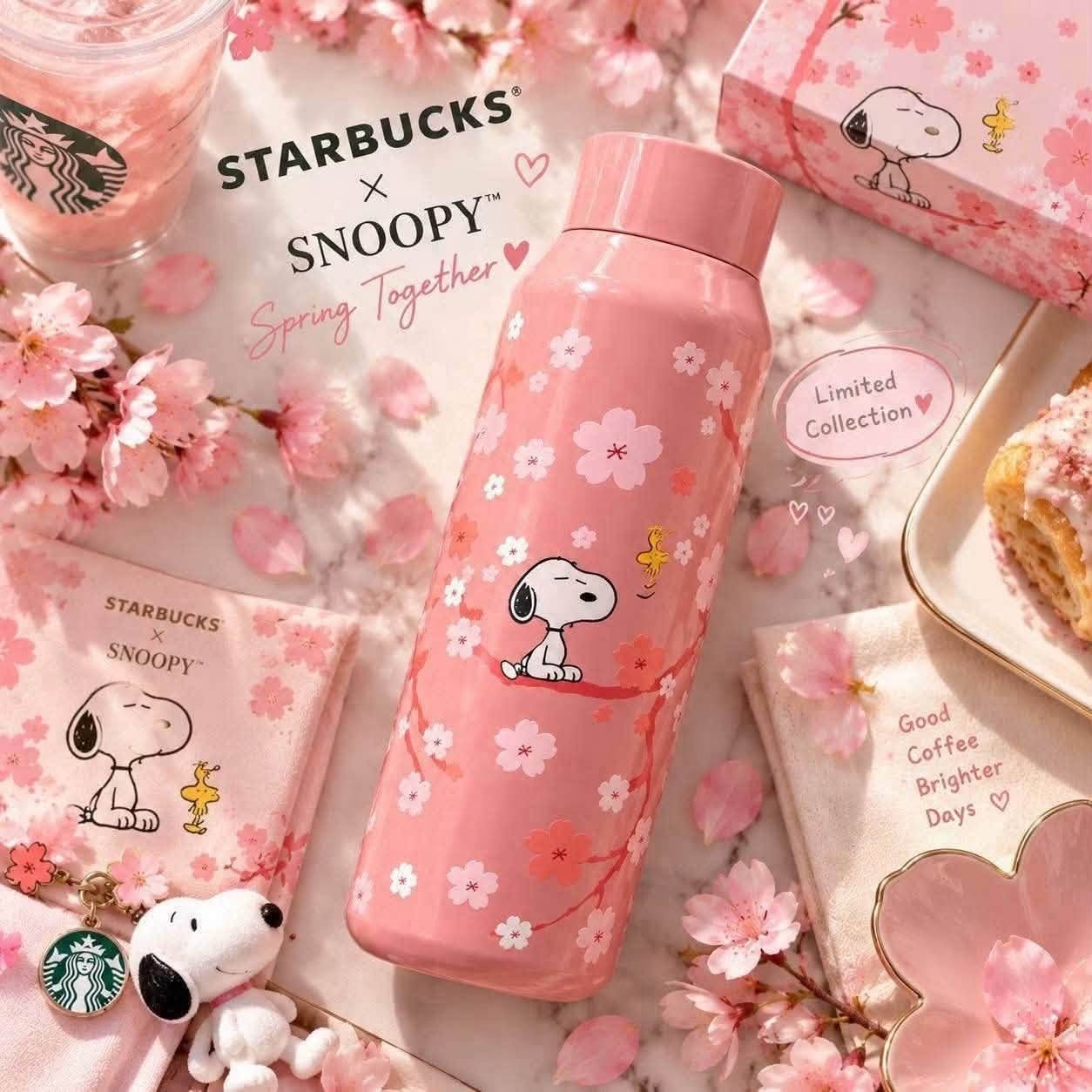 STARBUCKS x SNOOPY 櫻花保溫杯