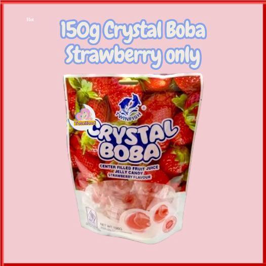 (NEW / STRAWBERRY) 150g Crystal Boba candy dalam ada fruit jam