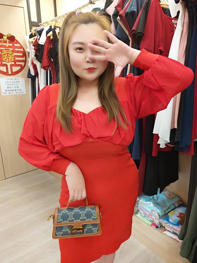 TT397 🔥特价🔥胸前折皱设计长袖修身礼服