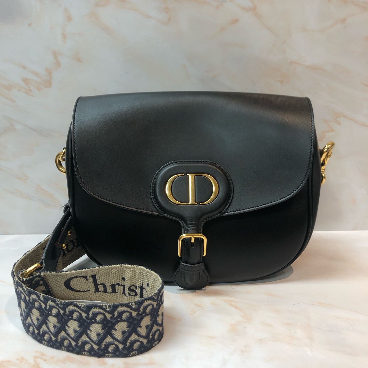 Pre-owned CHRISTIAN DIOR BOBBY  BLACK LEATHER HAND BAG/ Product Code: 2472412