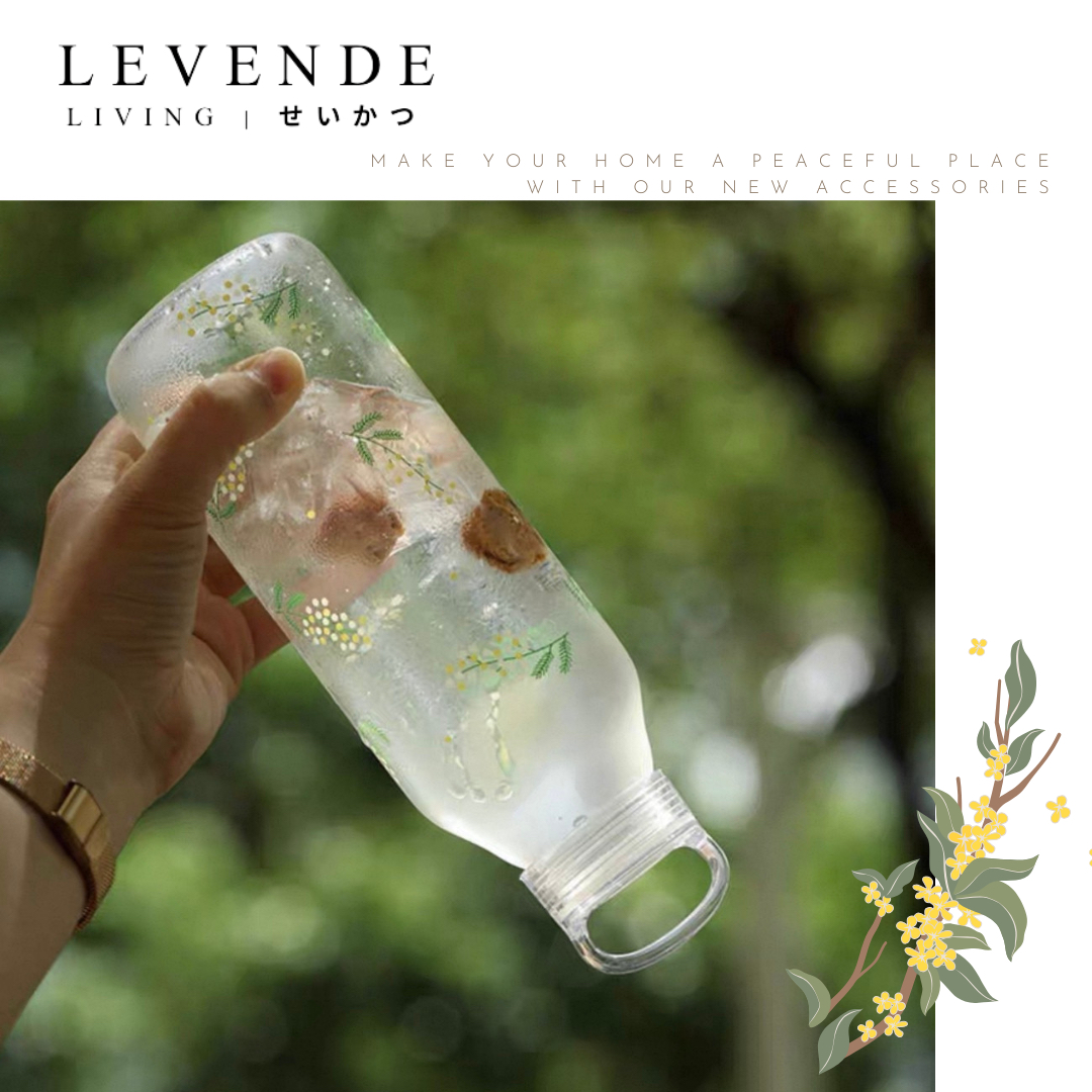 Levende 含羞草高硼硅耐熱手提玻璃瓶