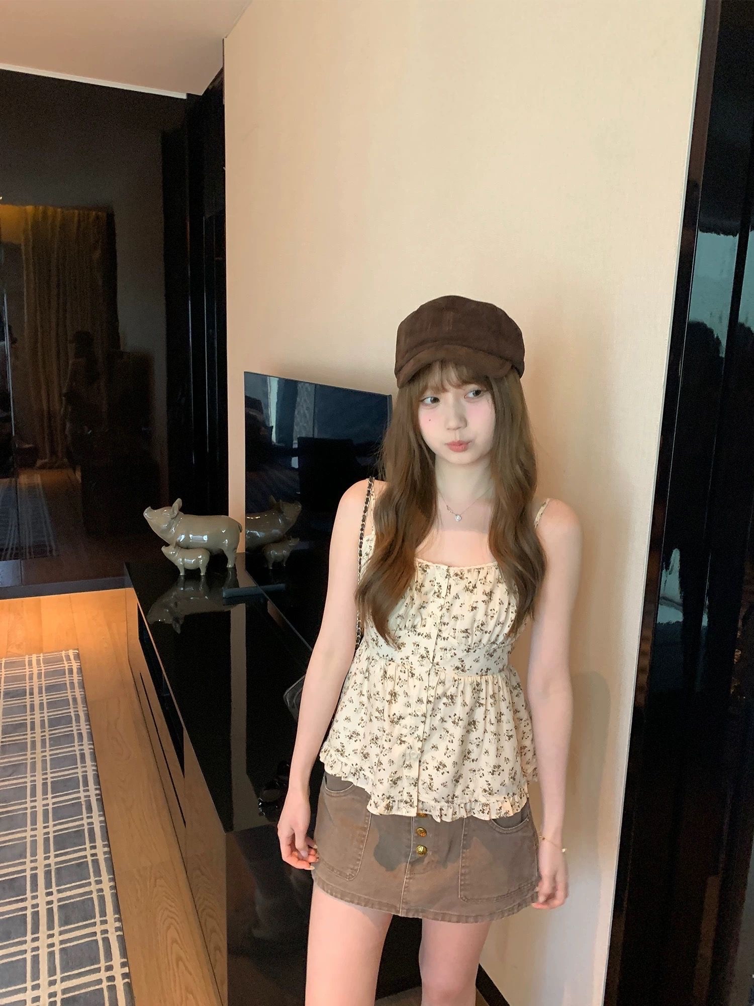 TP596气质小碎花吊带