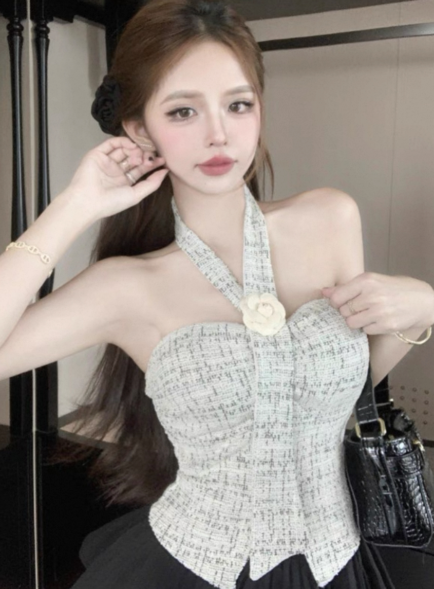 TP270小香风挂脖上衣