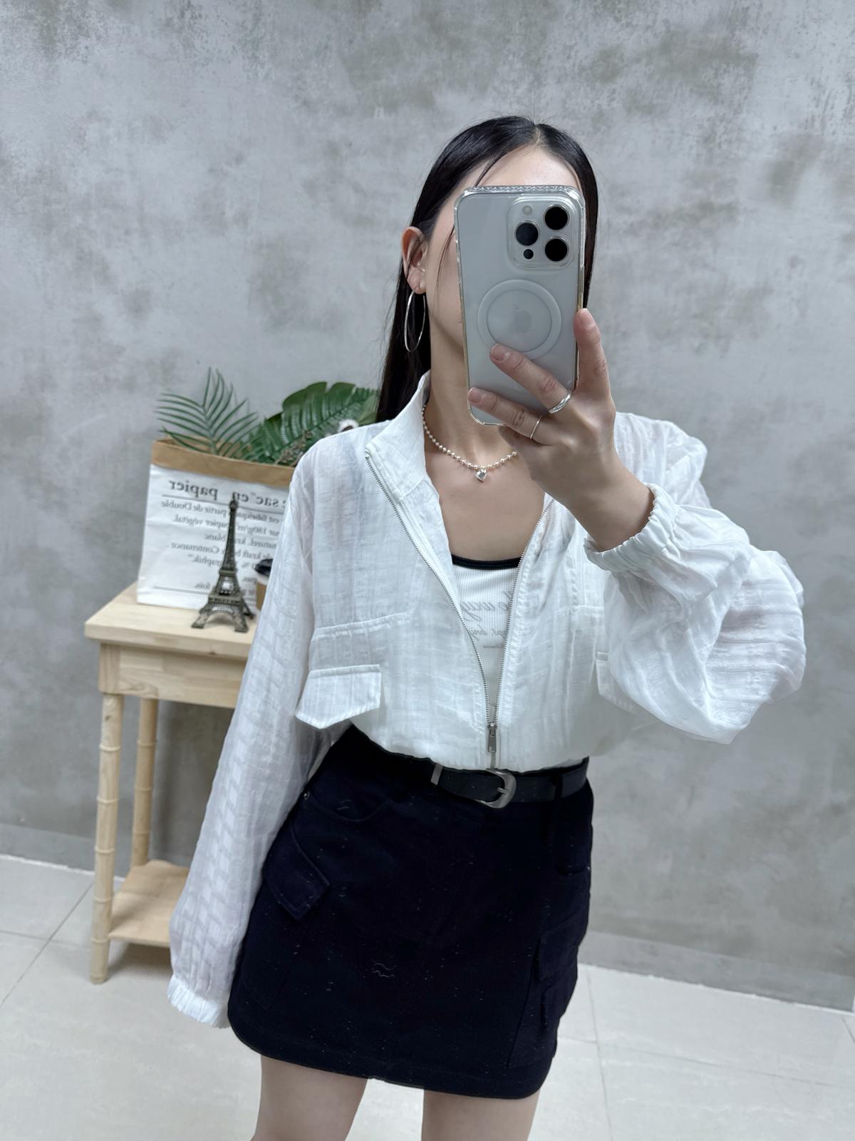 D01 暗格紋束腰外套