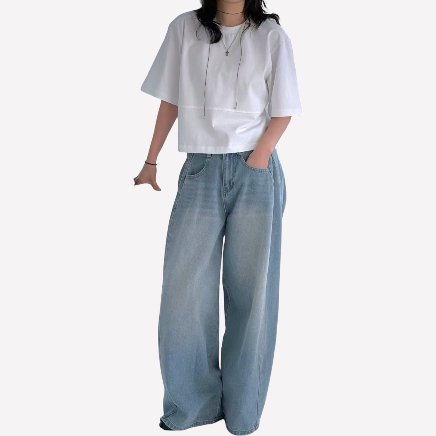 221027 淨色收腰短Tee