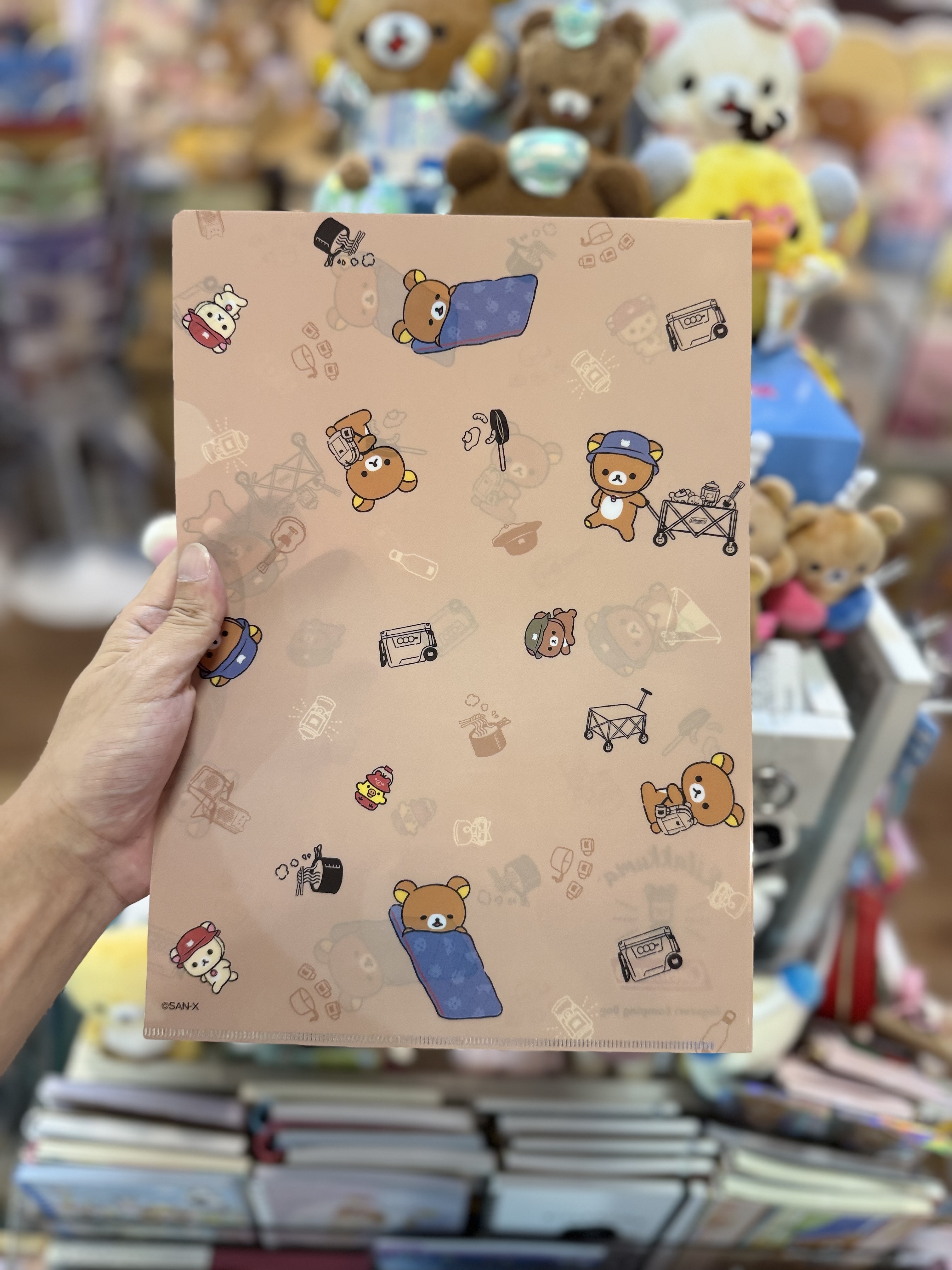 《現貨》全新日本專店限定 rilakkuma  x Coleman 對裝A4 file