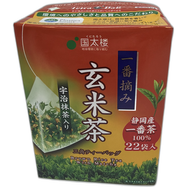 初摘玄米茶宇治抹茶三角茶包 22包