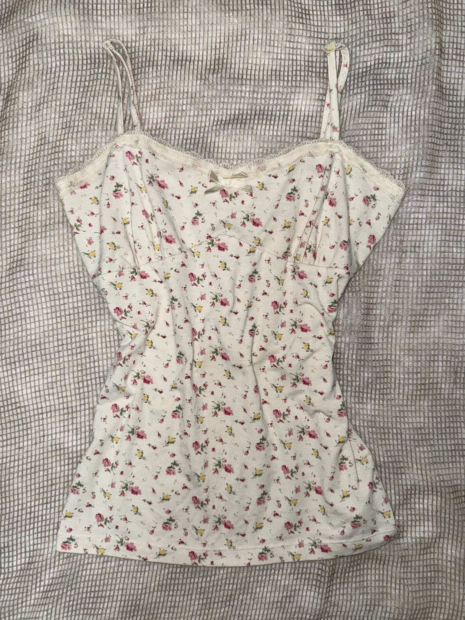 Liz Lisa Lace-Trimmed Floral Slip Top