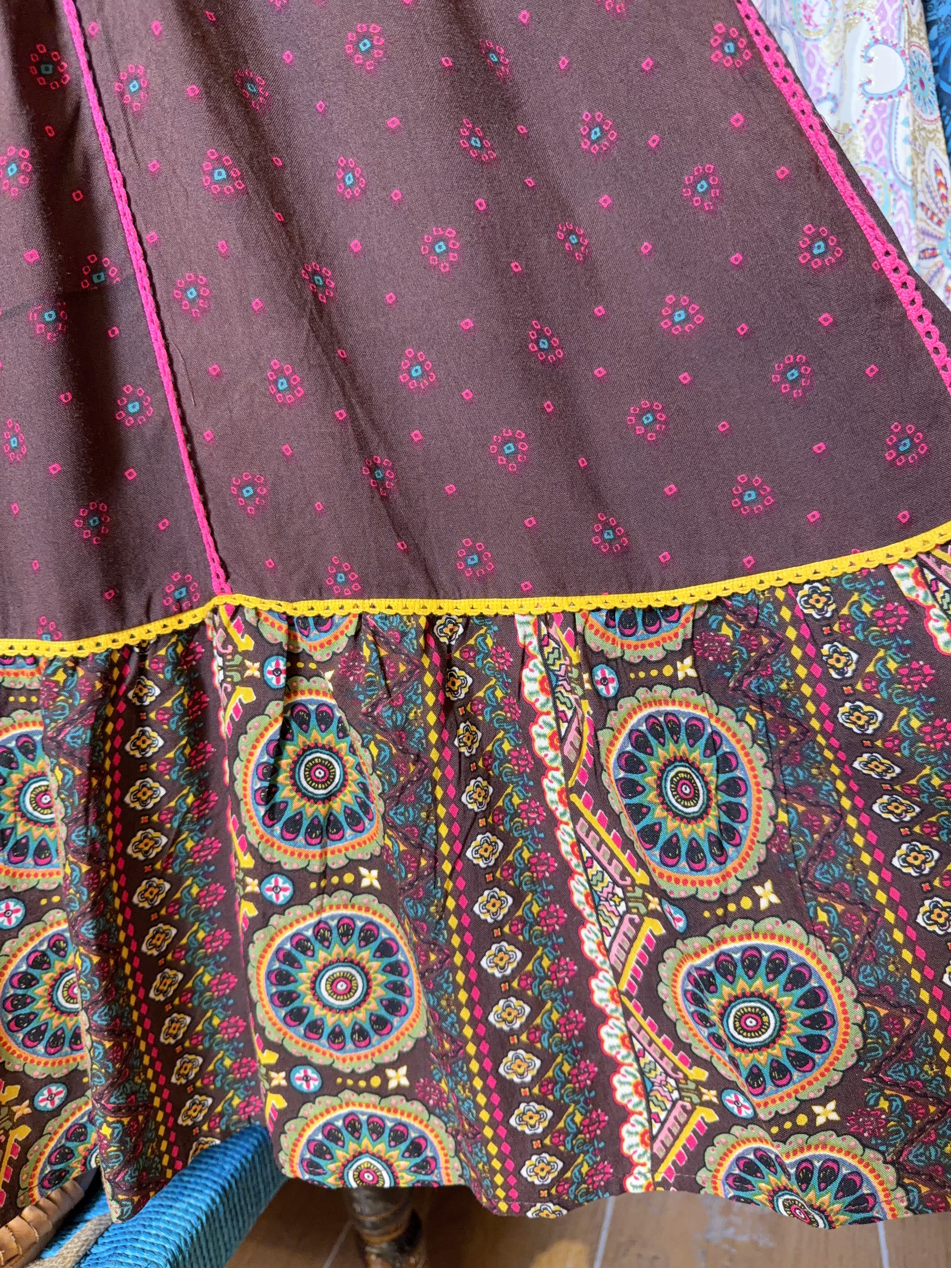 1663 Brown X Purple Mandala Set of 2 Sleeveless OP+Outer