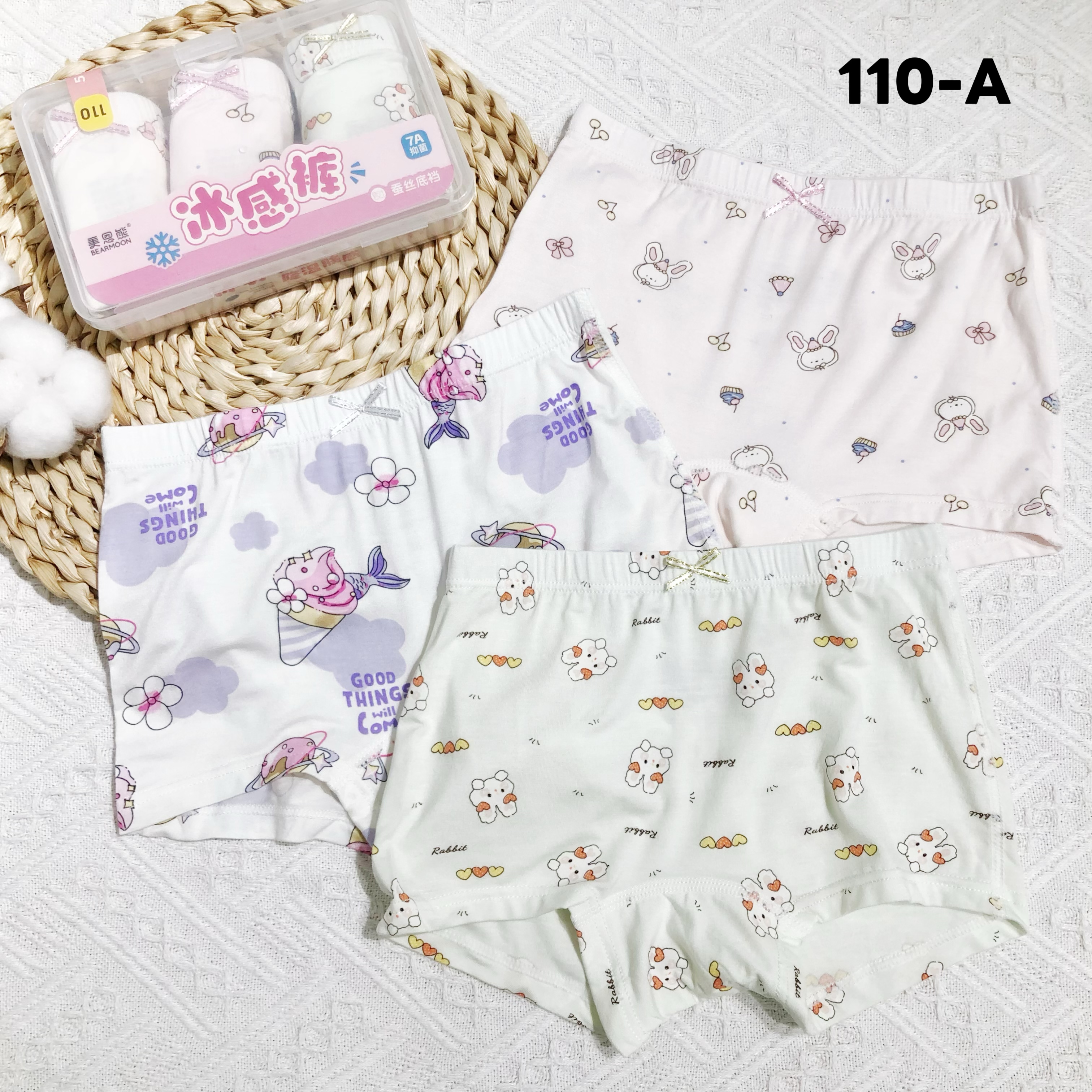 Girls Cute & Comfortable Kids' Underwear Set - Breathable Cotton