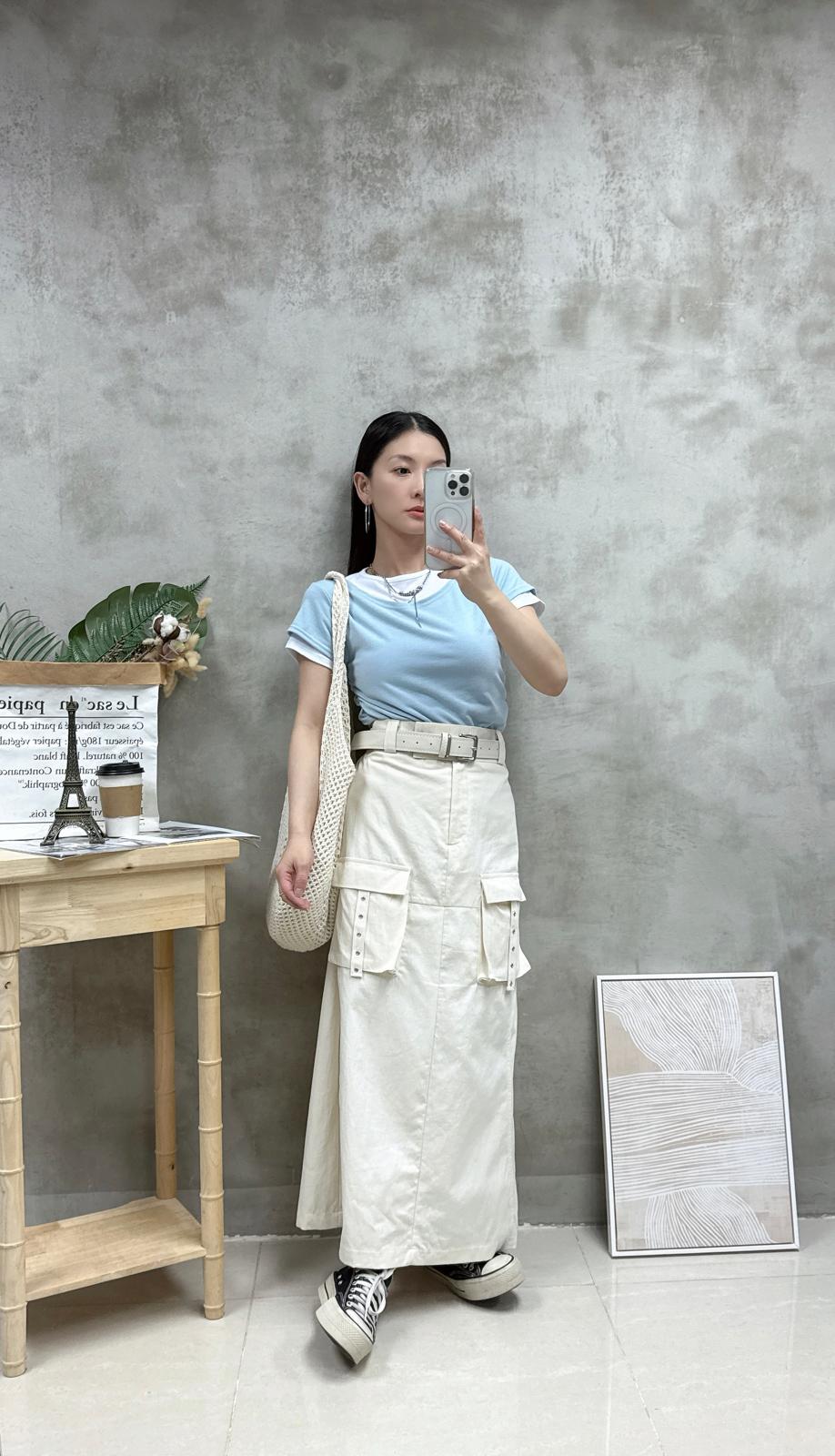 G12 假兩件拼色top