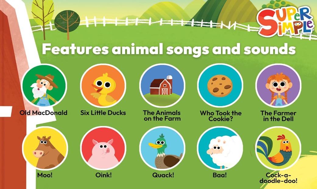 Super Simple 兒歌音效書 Old MacDonald's Farm Songs