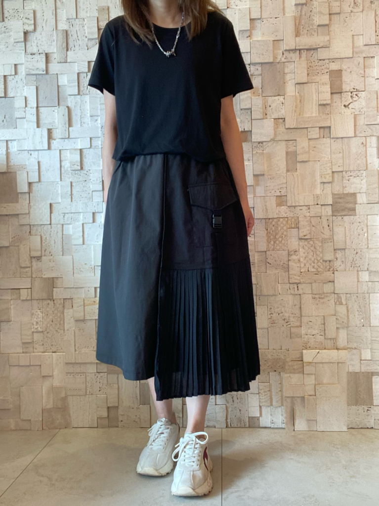 S00355 棉拼雪紡百摺Op