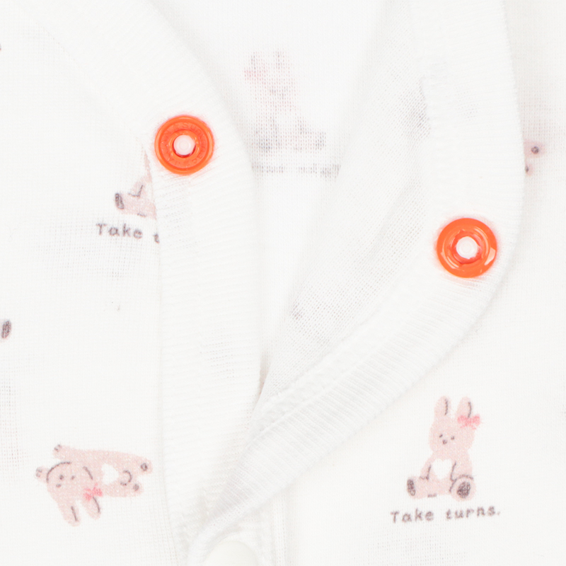 🇯🇵預訂 日本直送🇯🇵小兔印花純棉前開式無袖背心包屁衣兩件套