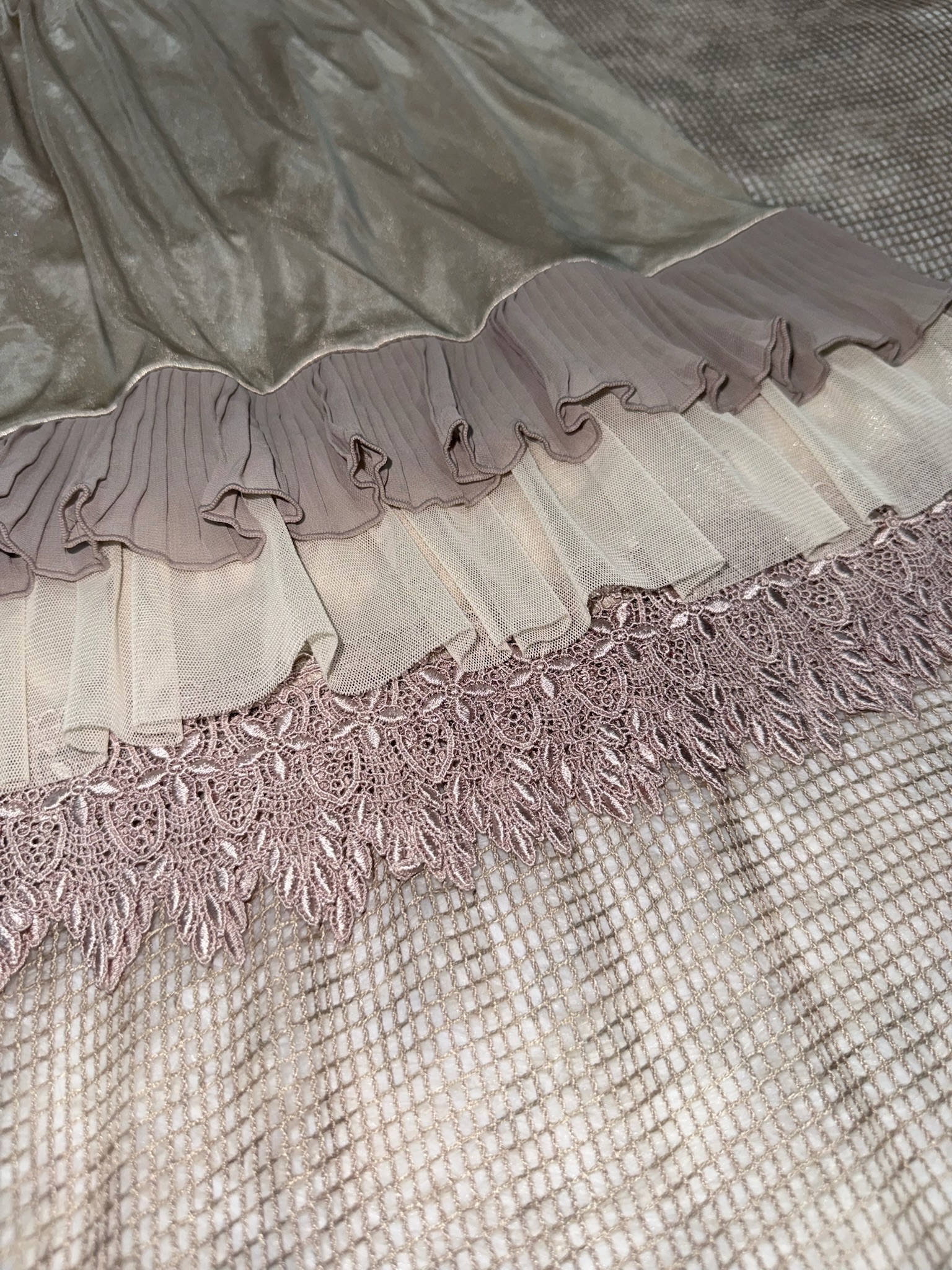 Champagne Gold Silk-Like Slip Skirt