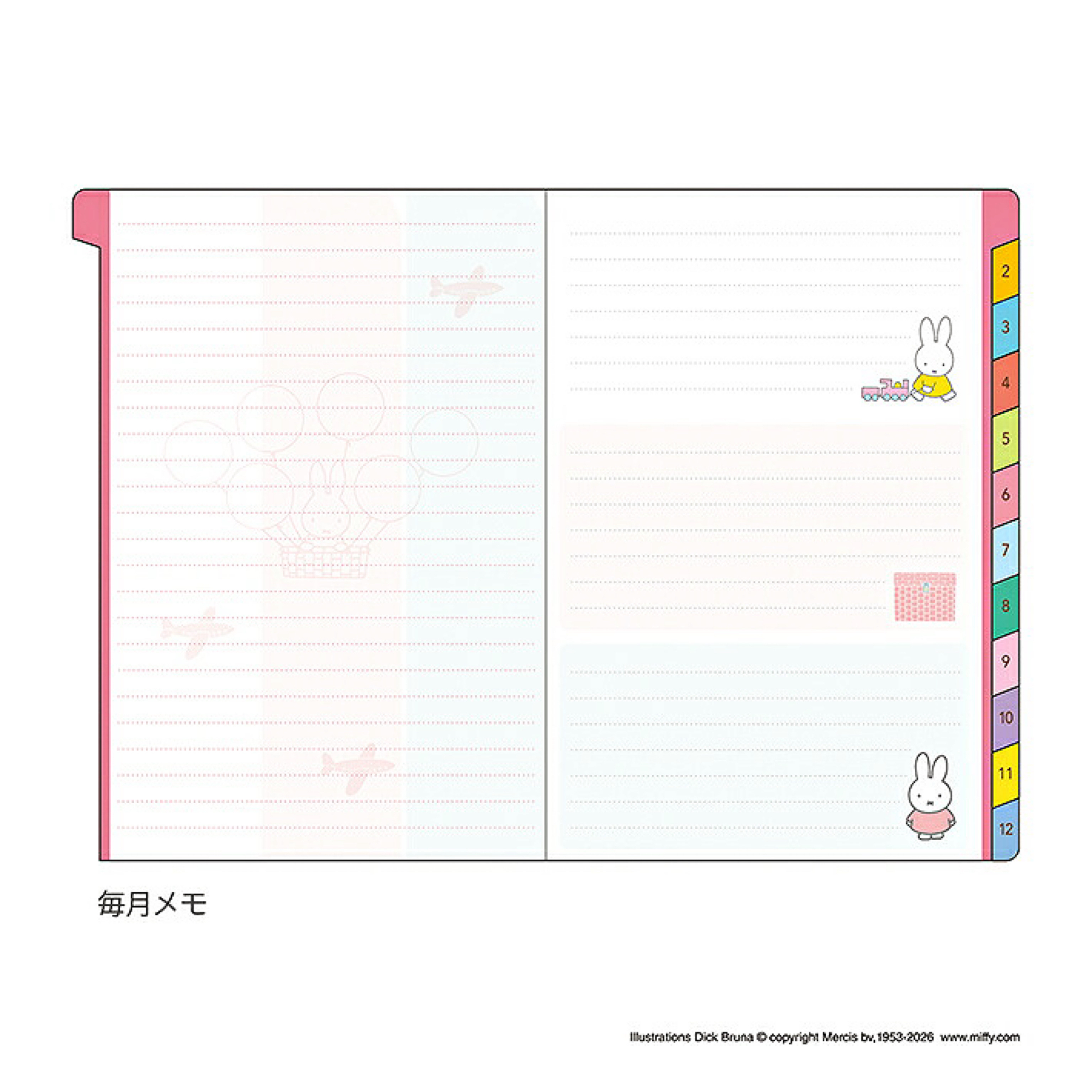 Miffy 2027 A6 Family Schedule Book