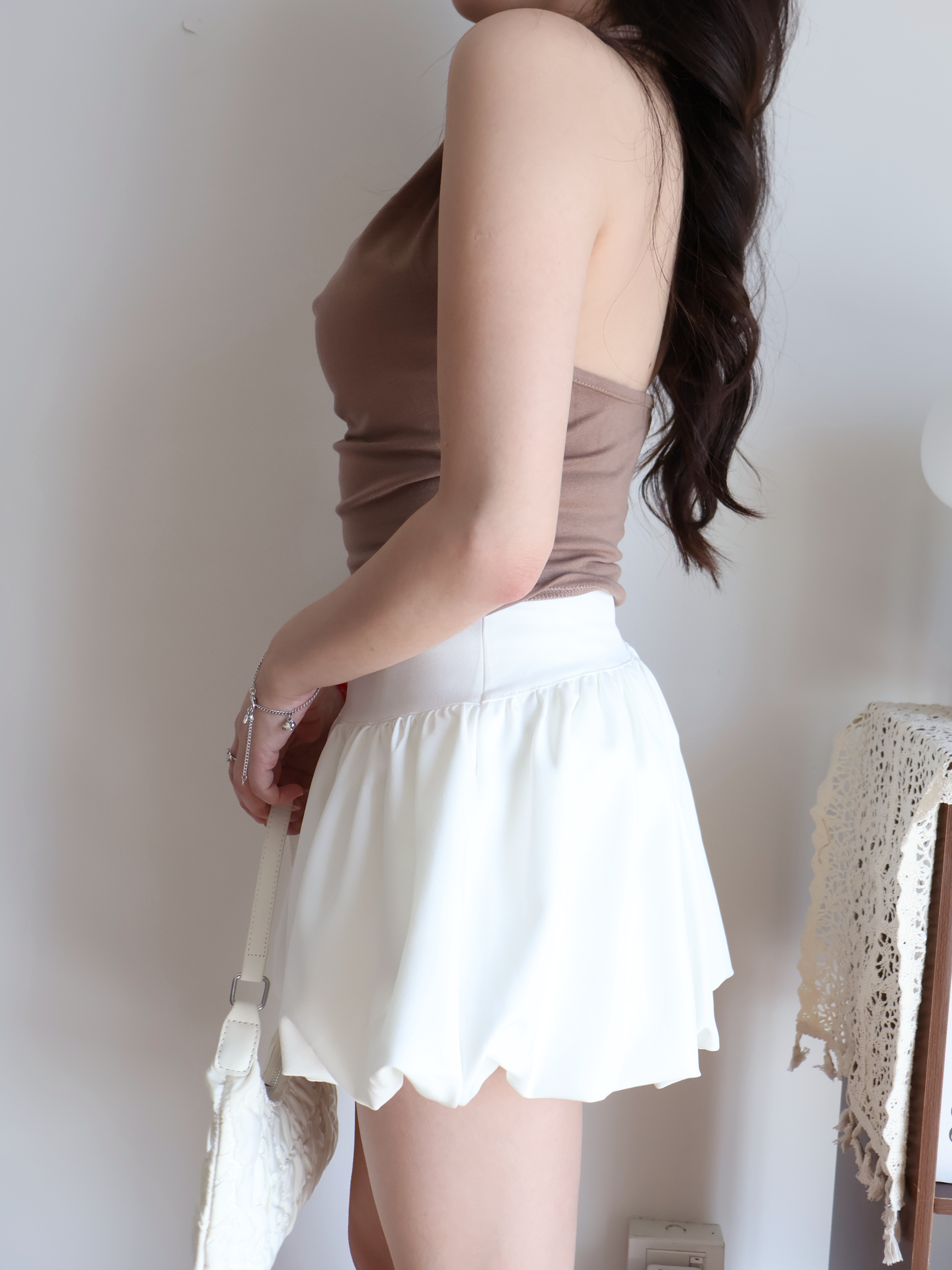 Bubble Mini Skirt | White
