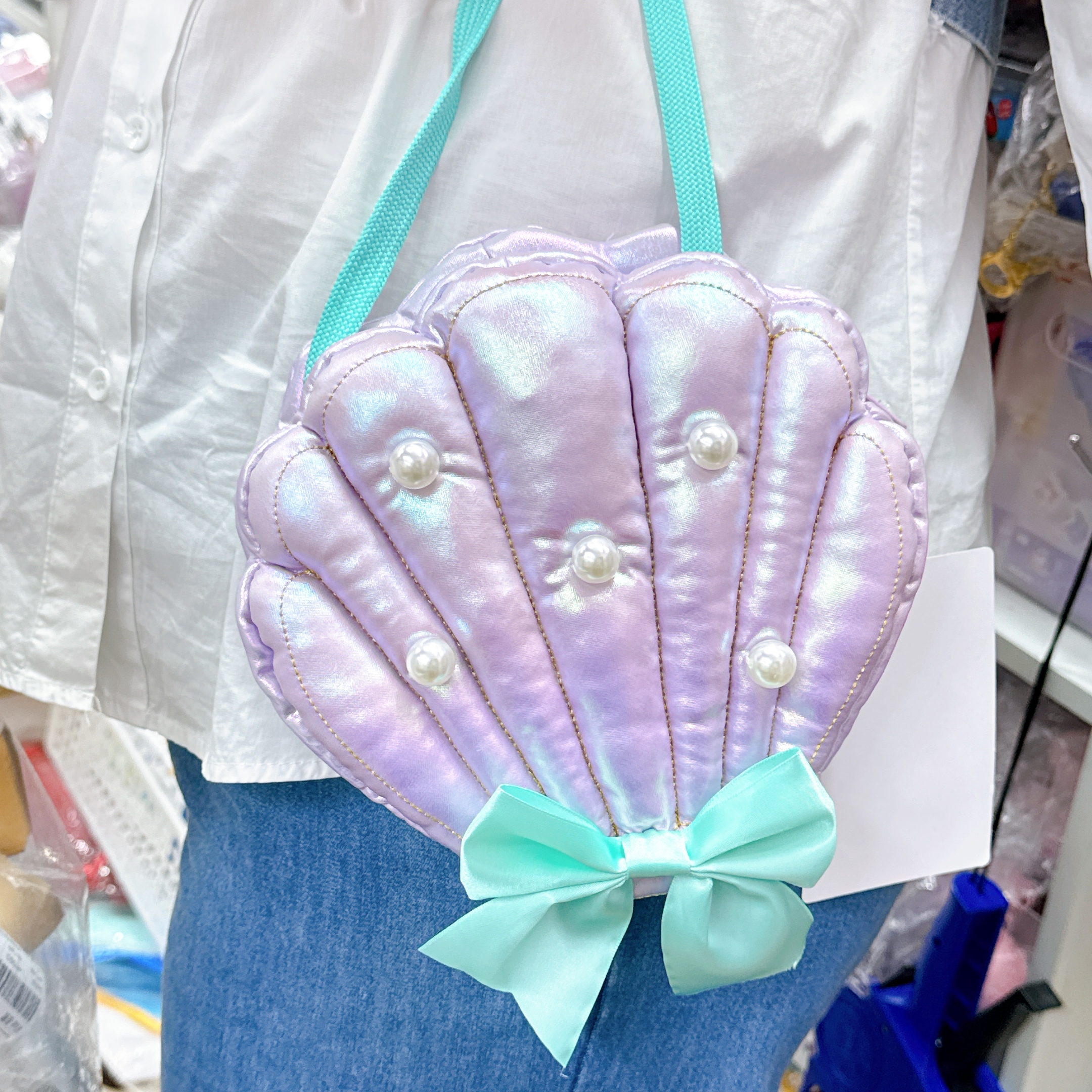 日本直送東京迪士尼美人魚珍珠蚌斜孭袋