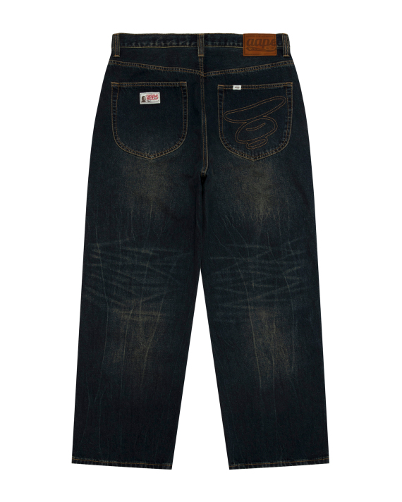 AAPE AAPEUNVS Moonface Embroidered Jeans (D653XXR)