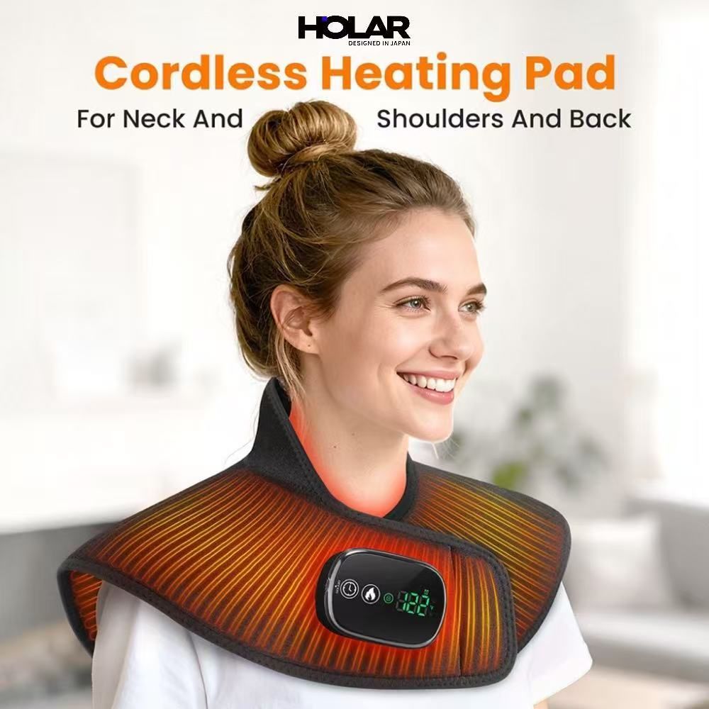 HOLAR JAPAN 無線智能定時加熱掛脖熱敷披肩護肩頸暖腹 無線發熱披肩 恆溫發熱 HS0222