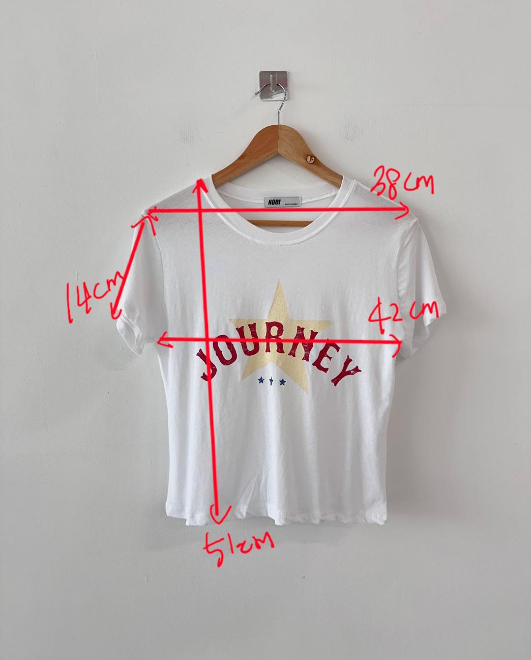 星星印花短裝tee