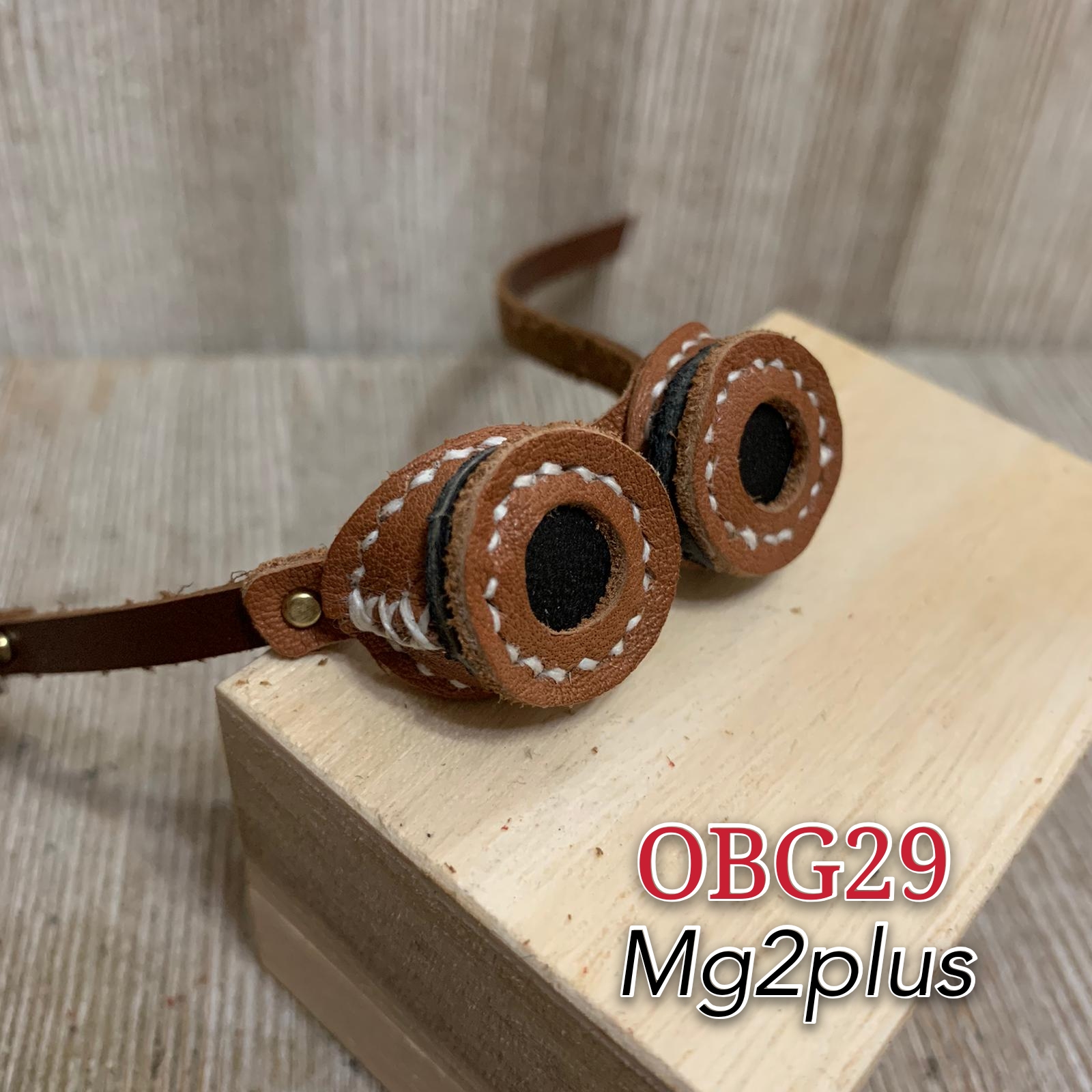 【MG2Plus】Ob11/nendoroid doll 真皮手作蒸汽朋克風格 Handmade leather steampunk eye mask 