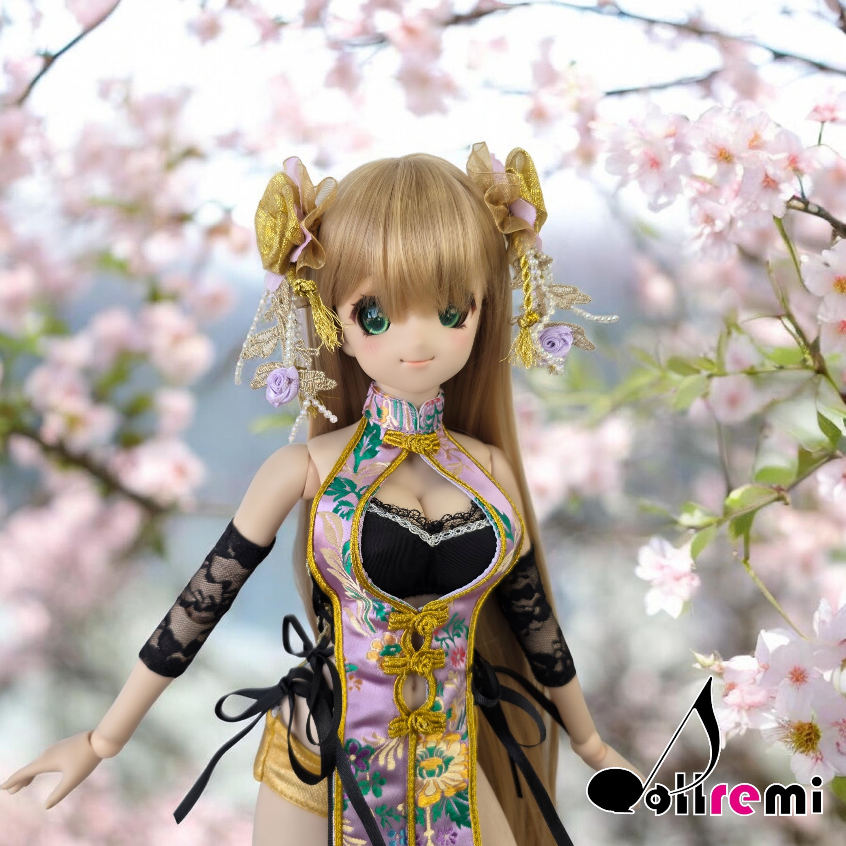【dollremi】(DD0916) 性感露胸旗袍 Sexy low-cut Cheongsam