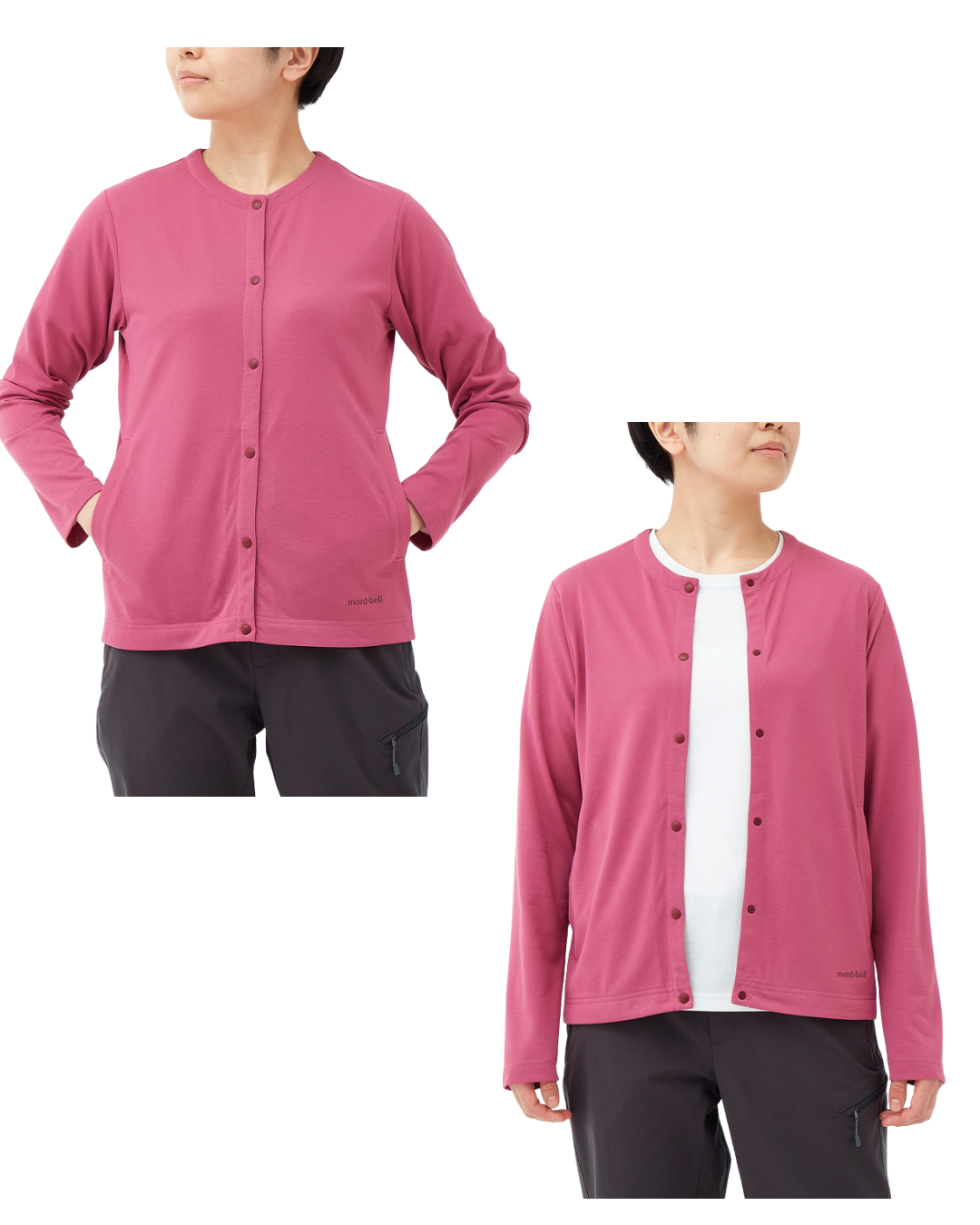 代購 【 日本 直送 montbell 女裝 wickron logo long sleeves cardigan  | 長袖 開胸外套 |  女性用  】