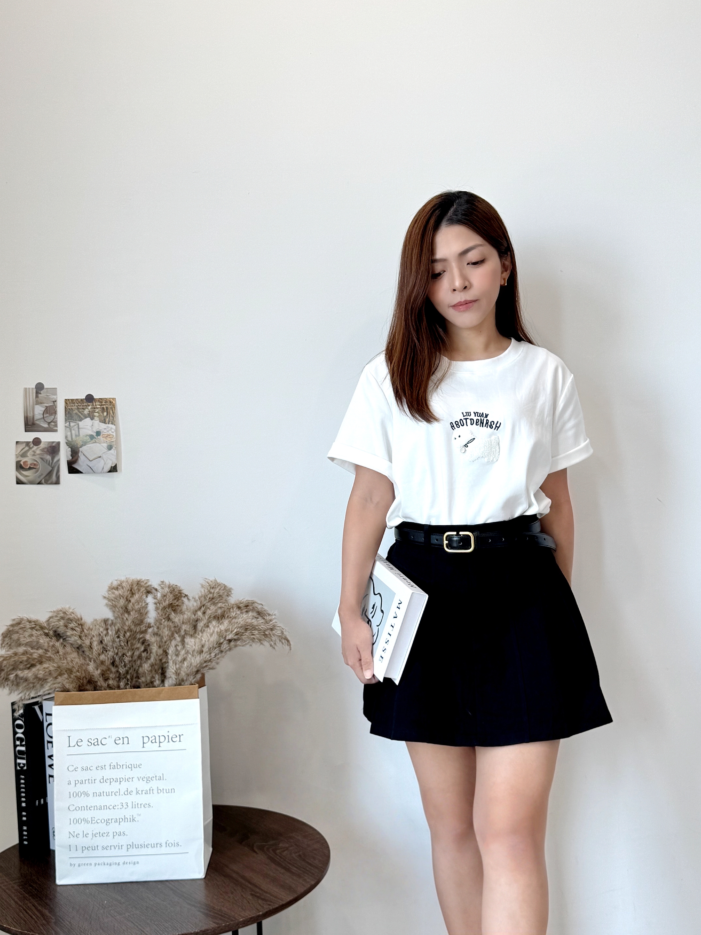 Fluffy Puppy Embroidery Casual Tee 韩系重工毛绒刺绣小奶狗短袖T恤 （ 3 Colours )