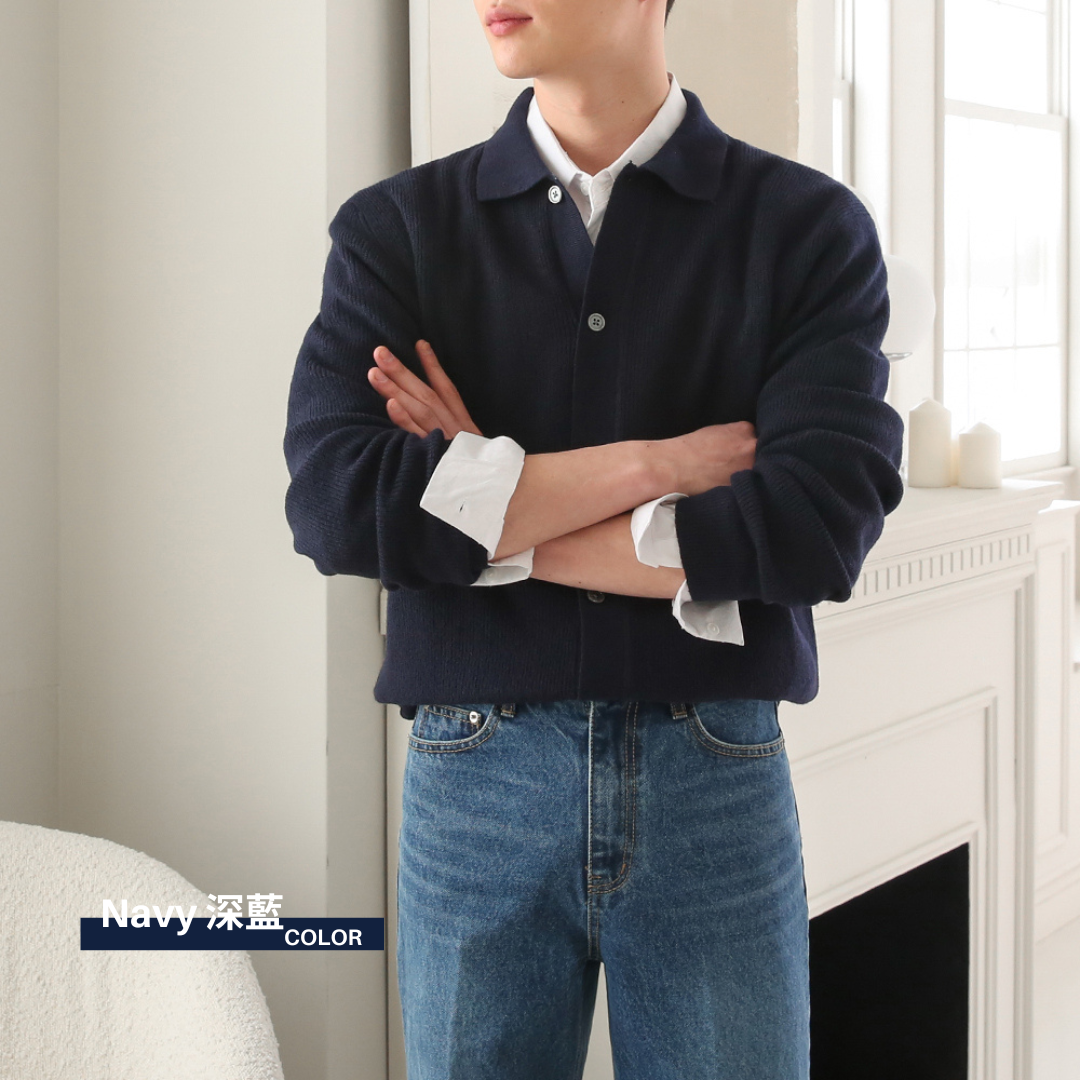 【In Stock】Cashmere Collared Knitwear