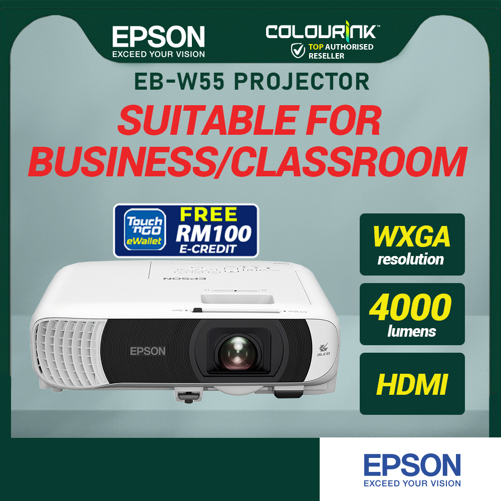 Epson Projector EB-E012 | EB-E24 | EB-X51| EB-X52 | EB-W55 | EB-FH54 XGA WXGA FHD Lumens Brightness Wireless EB-E01 FH52