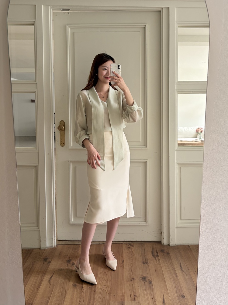 Pastel Mermaid Skirt (Ivory)