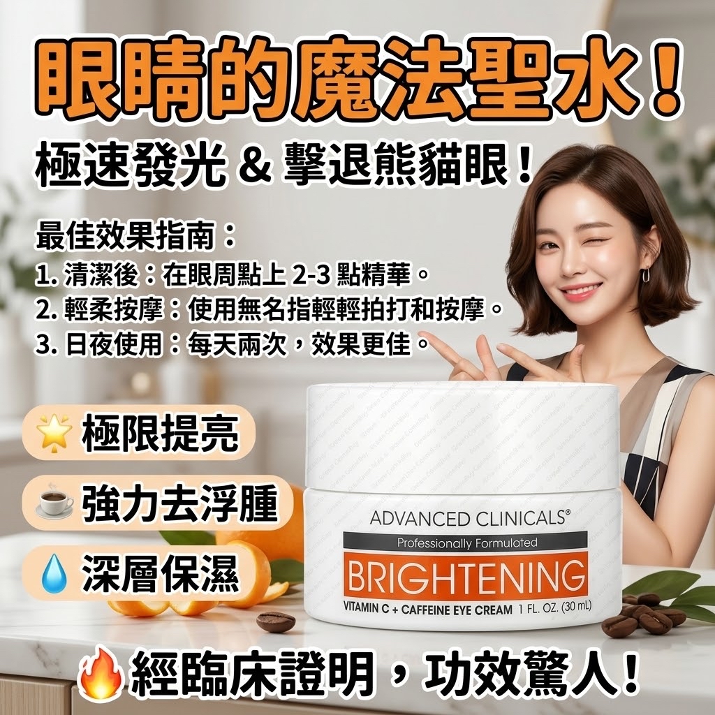 Advanced Clinicals 亮膚維生素C + 咖啡萃取眼霜