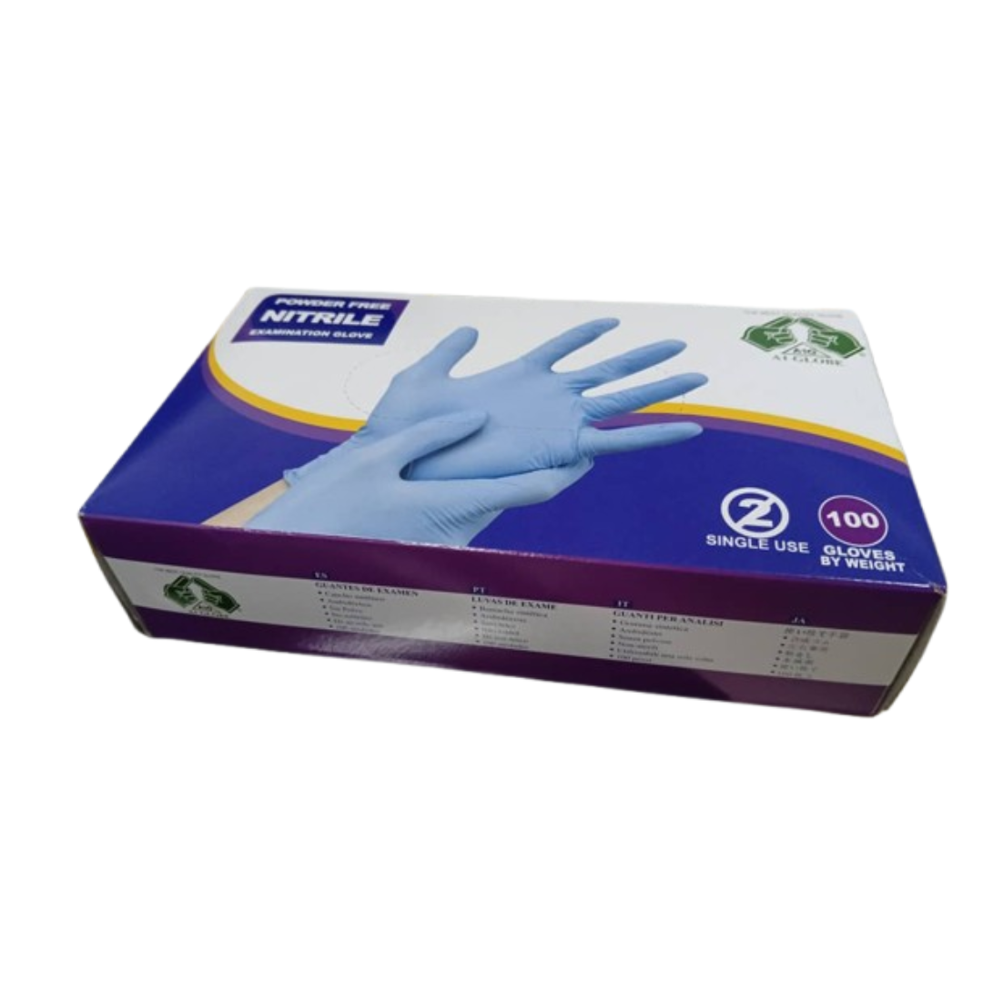 Powder-free Nitrile Gloves (XL ) - Box of 100 Pcs
