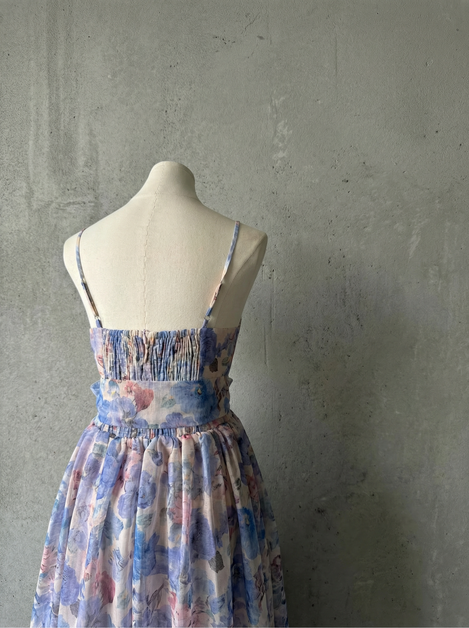 浪漫花卉薄紗連衣裙