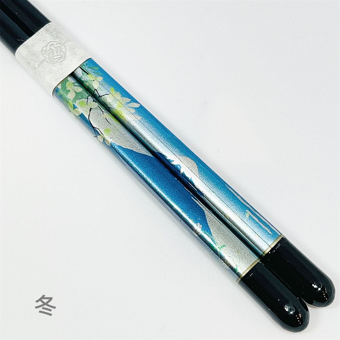 【日本製】若狹塗箸頂級工藝 –富士山四季絕景天然木筷子(23cm)