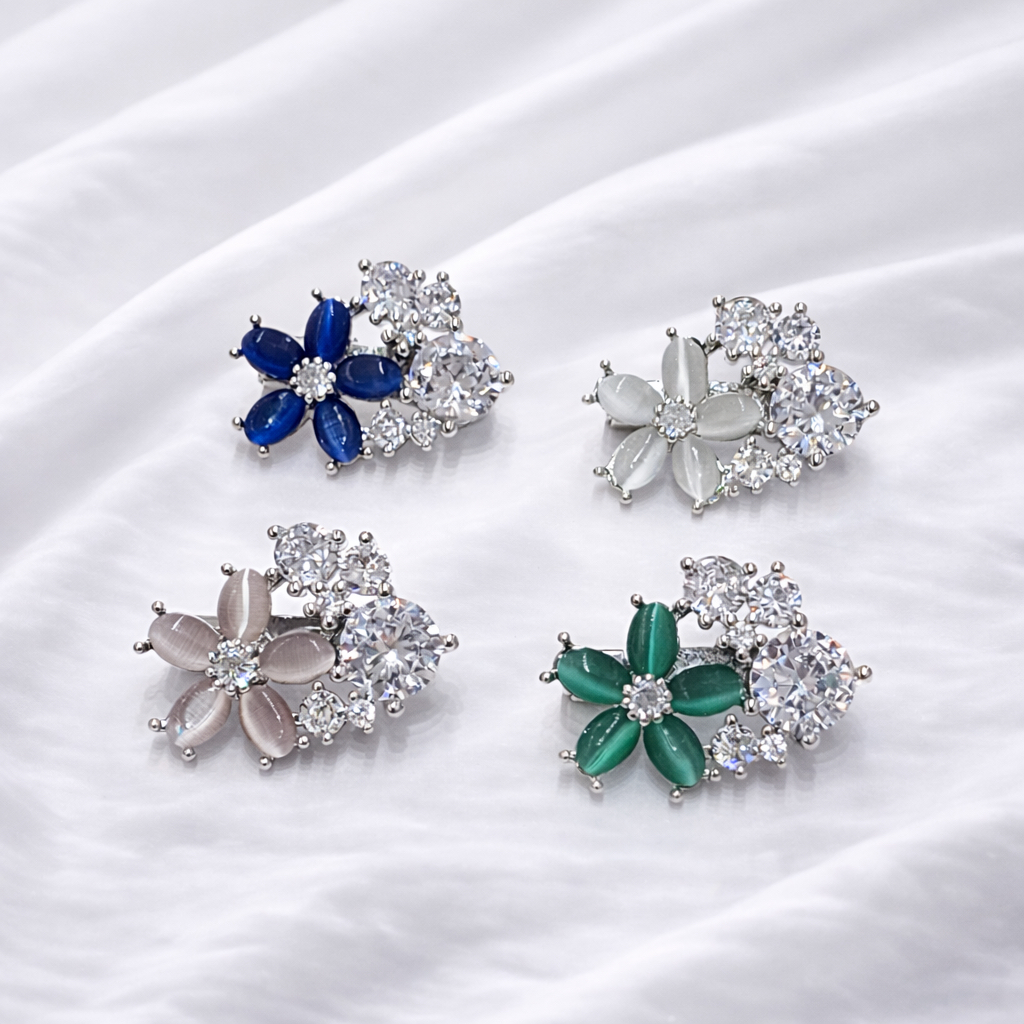 Swarovski Stone Flower by The Stone Brooch